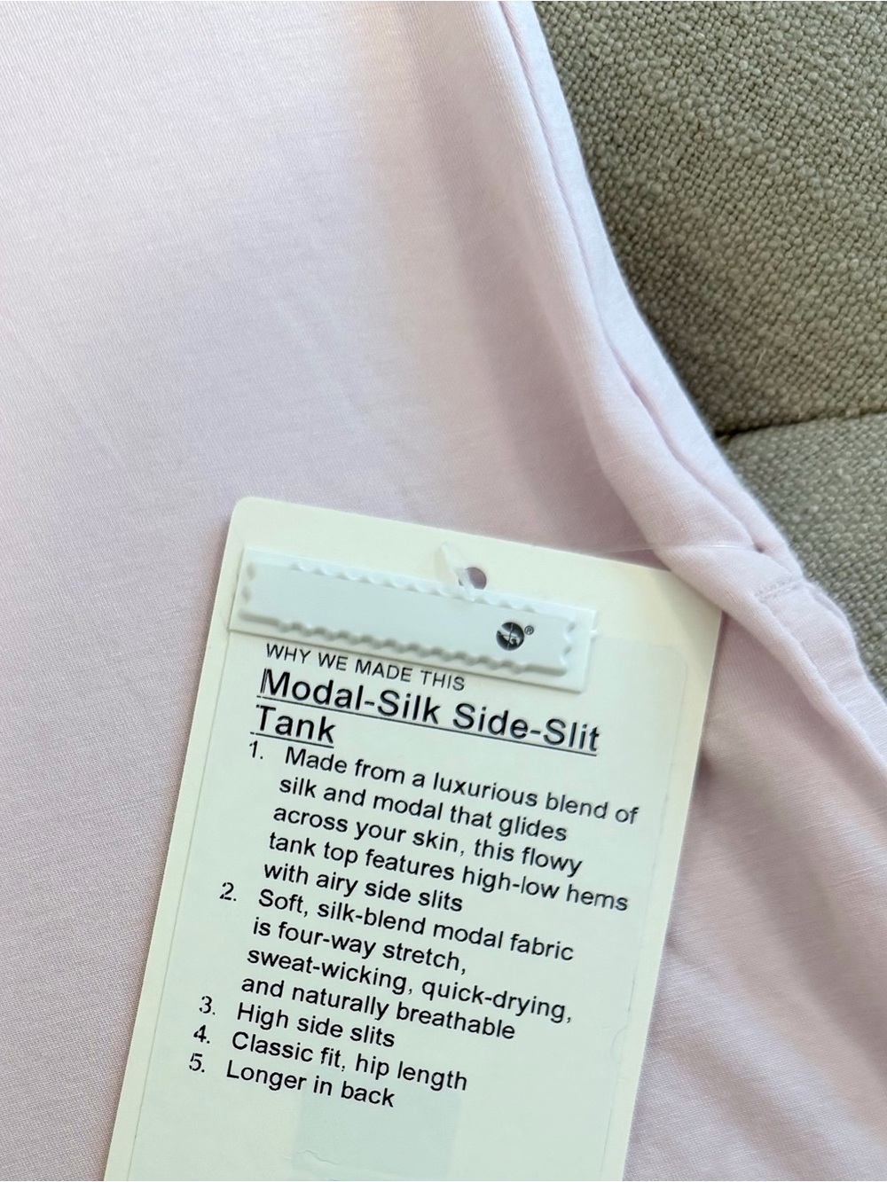 Lululemon Modal-Silk Side Slit Tank, NWT - Picture 11 of 12